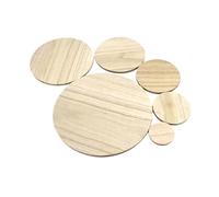 Natural Circle Wood Slices, Paulownia Wood Circles 5-20cm Diameter 3-5mm Thick(5pcs,200x3mm)
