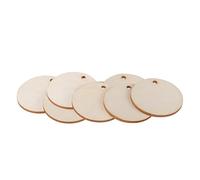 Natural Circle Wood Slices, Unfinished Round Wooden Discs Predrilled Hole 20-50mm for DIY Craft Multiple Pcs(50mm 20pcs)