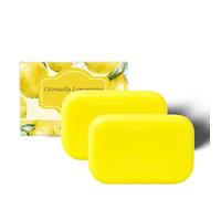 Natural Citronella and Lemongrass Soap, Lemon Soap for Face and Body, Skin Whitening Soap with Lemon and Citronella Extract, Lemongrass Bar Soap for Bathing, Showering, Washing (2)