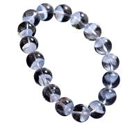 Natural Clear Quartz Bracelet - 7A Phantom White Crystal Healing Amulet for Feng Shui, Meditation, and Mindfulness(8mm)