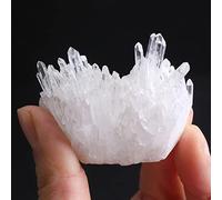 Natural Clear Quartz Cluster Rock Quartz Rough Crystal Reiki Home Ornament Gift Beautiful Crystal (Color : Rock Cluster61-80g)