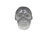 Natural Clear Quartz Crystal Skull - Handcrafted Gemstone Art Sculpture for Home Décor, Halloween Décor, Meditation, or Gift