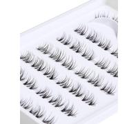 Natural Cluster Lashes Extensions Wispy Natural Look False Eyelashes Thin Band Volume Individual Lashes 3D Strips Eyelash Extensions DIY Lashes 7 Pairs Multipack KS15
