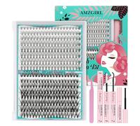 Natural Clusters Lash Kit Eyelashes Individual Kit 320pcs 20D40D D Curl Individual Eyelashes DIY Lash Clusters Thin Band Cluster Eyelashes Extensions(D-mix8-18mm)