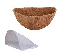 Natural Coco Fiber Liners Coco Hanging Basket Liners Coir Planter Liner Semicircle Wall Hanging Basket Coco Liner Wall Planter Replacement Liners for Home Garden Plant Flowers Vine Pot
