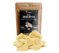 Natural Cocoa Butter - Unrefined Organic and Raw Body Moisturizer for Sensitive Skin, Anti-Aging, Scars and Eczema Relief: Premium Raw Butter from Ghana (8 oz)