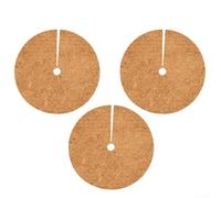Natural Coconut Coir Mulch Rings for Plant Protection, Thick Fibre Mats to Retain Soil Moisture and Stop Weeds, For Easy Trim Garden Discs for Trees Pots Indoor Outdoor Use(45CM)