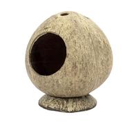 Natural Coconut Hamster House, Ventilated with Sturdy Base and Chew-Proof Design, Winter Warm Bed for Dwarf Hams Natural Coconut Hideaway Winter Shelter for Dwarf Hamsters with Base Ventilation Design