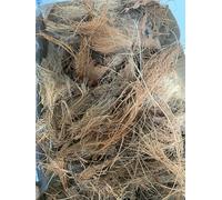 Natural Coconut Husk Fibres, Raw Coir Material, Brown, 100g