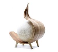 Natural Coconut Lamp - Chocolate Twist, Warm Ambient Light