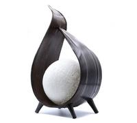 Natural Coconut Lamp With Chocolate Wrapover Twist - Rustic & Boho Decor