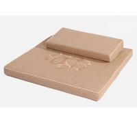 Natural Coconut Palm Latex Meditation Mat 24x24 inch Beige Removable Washable Cushion for Kneeling & Home Use Eco Friendly Comfort for Mindfulness Practices.