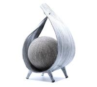 Natural Coconut Shell Lamp - Greywash Wrapover, Organic Ambient Light