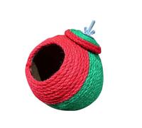 Natural Coconut Shellbird Hat with Sisal Rope for Parrots Breed Lovebirds Breeding Nests, Resting Area Natural Bird Lair Natural Bird Lair for Finch