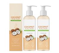 Natural Coconut Shower Gel, Moisturising Body Wash with Coconut Oil to Nourish Skin, for Soft and Supple Skin, Hydrating Shower Gel, Calming Relaxing, Caring Body Wash for Dry and Sensitive Skins (2)