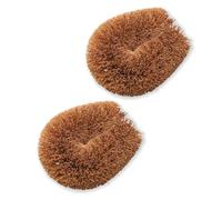 Natural Coir Fiber Tawashi Scrub Brush - Traditional Japanese Scrubber for Pots, Pans and Vegetables - 7cm x 11cm - Pack of 2 (Regular)