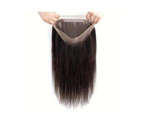 Natural Color 360 Lace Frontal Silky Straight Unprocessed Remy Human Hair Adjustable 150 Density Pre-Plucked(10 Inch)