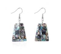 Natural Colorful Abalone Shell Earrings for Women Casual Beach Jewelry Round Square Heart Shaped Seashell Drop Earring