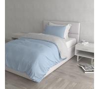 Natural Colour Duvet Cover Set, Light blue/Light gray, Single