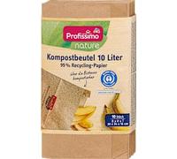 Natural Compost Bag 10 L, 10 Pieces - Marque DM Allemagne - Compatible avec profissimo - Compostbag Nature 10 L, 10 St