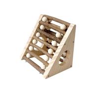 Natural Cools Wood Hamster Hideouts House with Climbing Ladder Hamster Cage for Small Animals Gerbils Chinchillas Wood Gerbil Playhouses