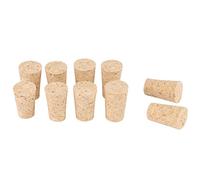 Natural Cork Bottle Stoppers, Tapered Design, 20x15x35mm, Pack of 10