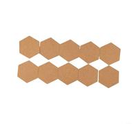 Natural Cork Cup Mats 10pcs Hexagon Shape Natural Cork Cup Mats