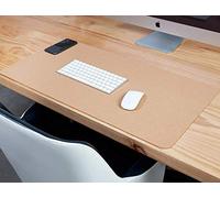 Natural Cork Desk Pad Eco-Friendly Soft Desk Mat, Waterproof Desk Table Protector, Smooth Surface Large Mouse Pad, Non-Slip Writing Pad for Office/Home,70x35cm