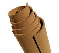 Natural Cork Roll Board High Density 6mm Thick Bulletin Board for DIY Projects Easy to Cut 0.8m x 1.5m (2.6ft x 4.9ft) Corner Wall Line Brown