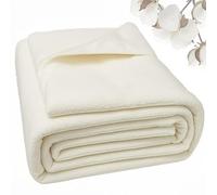 Natural Cotton Batting for Quilting Sewing Crafting & DIY Projects (68"x86", 150g/m² Lightweigh), Batting for Quilts