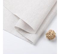 Natural Cotton Linen Fabric 100x150cm for Sewing and DIY and Easy to Clean for Various Projects (White)