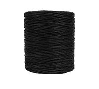 Natural Cotton Raffia Yarn Black Crochet Summer Sun Hat Yarn,Beach Bag Yarn,Rayon Raffia Crochet Yarn,Crochet Straw Knit Yarn,Knitting Materials,280 Meters/306 Yards