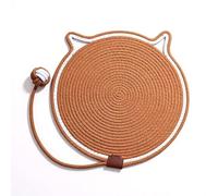 Natural Cotton Rope Cat Scratch Pad: Double-Sided, Wear-Resistant, Wall/Floor Scratcher & All-Season Bed, Furniture Protector for Couch, Carpet, Sofa (Brown, 16.93in)