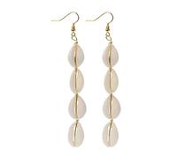 Natural Cowrie for Shell Pendant Earrings Hook Earring Beach Dangle Earrings Jewelry Decoration for W for Teen Girls