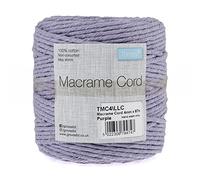 Trimits Natural Crafting Cotton Twisted Macramé Cord, Lilac, 4mm x 87m