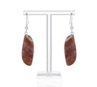 Natural Crazy Lace Agate Gemstone 28X11mm Dangle Earring |LK_SDAN_0318