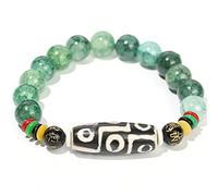 Natural Crystal Agate Abacus Gems Nine Eyes Dzi Beads God Lucky Charm Amulet Chakra Gemstone Attract Money Prosperity Unisex