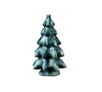 Natural Crystal Christmas Tree Sculpture - Handcrafted Crystal Tree Figurine, Holiday Decorative Crystal Art(Greendotstone)