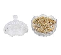 Natural Crystal Crushed Stone Set and Glass Bowls, Clear Quartz, Rose Quartz, Citrine, and Purple Crystals for Meditation, Yoga, Jewelry Making, Home décor (Yellow, 400g)