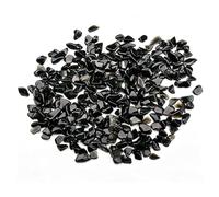 Natural Crystal Demagnetizing Stone Obsidian Chips Raw Ornament Landscaping Home Fragrance Diffuser 100g 3-12mm Black(100g (5-7mm))