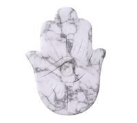 Natural Crystal Devil's Eye Carving Fatima Hamsa Hand Stone Craft -Howlite