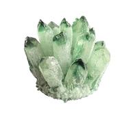 Natural Crystal Green Quartz Cluster Free Shape Energy Aura Stone Room Home Office Aquarium Decorative Accessory Gemstone(300-400g)