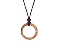 Natural Crystal Hexagonal Pointed Gemstone Pendant Necklace for Women Men|Wire Wrap Charm with Gold Chain Chork Meditation Energy Amulet Jewelry Gifts Unakite
