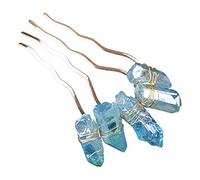 Natural Crystal Irregular Creativity Hairpin Women's Rainbow Hair Comb Headwear Party Hair Accessories