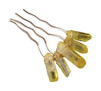 Natural Crystal Irregular Creativity Hairpin Women's Rainbow Hair Comb Headwear Party Hair Accessories