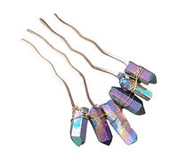 Natural Crystal Irregular Creativity Hairpin Women's Rainbow Hair Comb Headwear Party Hair Accessories
