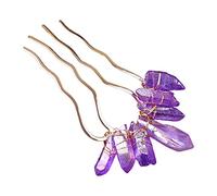 Natural Crystal Irregular Creativity Hairpin Women's Rainbow Hair Comb Headwear Party Hair Accessories