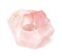Natural Crystal Mineral Raw Stone Candle Holder Aromatherapy Ornament Home Decor 9-10cm 8 Colors Purple Pink White(Rose)