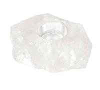 Natural Crystal Mineral Raw Stone Candle Holder Aromatherapy Ornament Home Decor 9-10cm 8 Colors Purple Pink White(Wei)