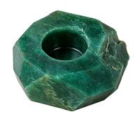 Natural Crystal Mineral Raw Stone Candle Holder Aromatherapy Ornament Home Decor 9-10cm 8 Colors Purple Pink White(Dark Green)